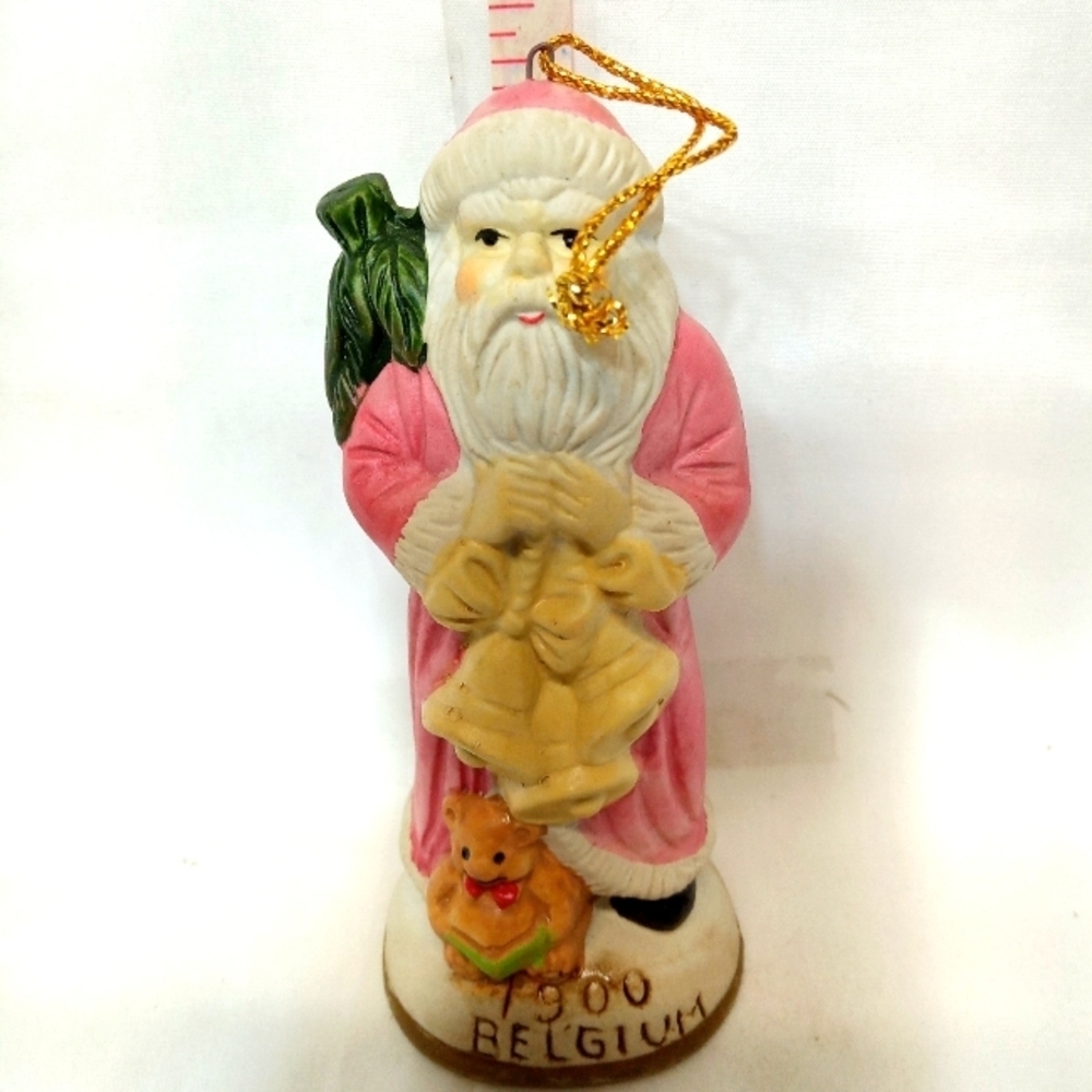 𝅺vintage Old World Santa Claus Ceramic Christmas Holiday Figurine 1900 Belgium